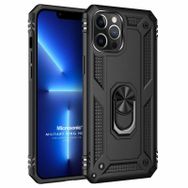 Microsonic Apple iPhone 13 Pro Military Ring Holder Gri Cep Telefonu Kılıfı