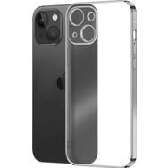 Microsonic Apple iPhone 13 Square Matte Plating Gümüş Cep Telefonu Kılıfı