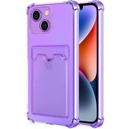 Microsonic Apple iPhone 14 Card Slot Shock Lila Cep Telefonu Kılıfı