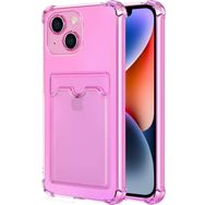 Microsonic Apple iPhone 14 Card Slot Shock Pembe Cep Telefonu Kılıfı