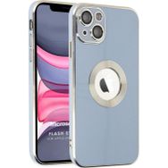 Microsonic Apple iPhone 14 Flash Stamp Mavi Cep Telefonu Kılıfı