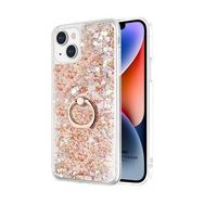 Microsonic Apple iPhone 14 Glitter Liquid Holder Gold Cep Telefonu Kılıfı