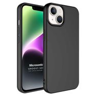 Microsonic Apple iPhone 14 Groovy Soft Siyah Cep Telefonu Kılıfı