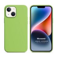 Microsonic Apple iPhone 14 Liquid Lansman Silikon Açık Yeşil Cep Telefonu Kılıfı