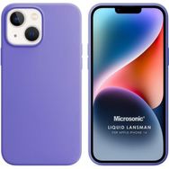 Microsonic Apple iPhone 14 Liquid Lansman Silikon Lila Cep Telefonu Kılıfı