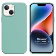 Microsonic Apple iPhone 14 Liquid Lansman Silikon Su Yeşili Cep Telefonu Kılıfı