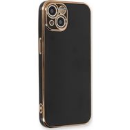 Microsonic Apple iPhone 14 Olive Plated Siyah Cep Telefonu Kılıfı