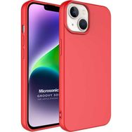 Microsonic Apple iPhone 14 Plus Groovy Soft Kırmızı Cep Telefonu Kılıfı