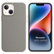 Microsonic Apple iPhone 14 Plus Liquid Lansman Silikon Gri Cep Telefonu Kılıfı