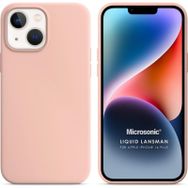 Microsonic Apple iPhone 14 Plus Liquid Lansman Silikon Kum Pembesi Cep Telefonu Kılıfı