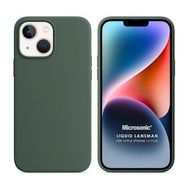 Microsonic Apple iPhone 14 Plus Liquid Lansman Silikon Yeşil Cep Telefonu Kılıfı
