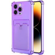 Microsonic Apple iPhone 14 Pro Card Slot Shock Lila Cep Telefonu Kılıfı