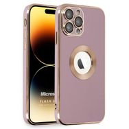 Microsonic Apple iPhone 14 Pro Flash Stamp Pembe Cep Telefonu Kılıfı