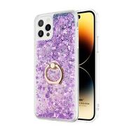 Microsonic Apple iPhone 14 Pro Glitter Liquid Holder Mor Cep Telefonu Kılıfı