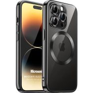 Microsonic Apple iPhone 14 Pro MagSafe Luxury Electroplate Siyah Cep Telefonu Kılıfı