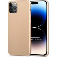 Microsonic Apple iPhone 14 Pro Matte Silicone Gold Cep Telefonu Kılıfı