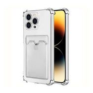 Microsonic Apple iPhone 14 Pro Max Card Slot Shock Şeffaf Cep Telefonu Kılıfı