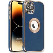 Microsonic Apple iPhone 14 Pro Max Flash Stamp Lacivert Cep Telefonu Kılıfı