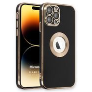 Microsonic Apple iPhone 14 Pro Max Flash Stamp Siyah Cep Telefonu Kılıfı