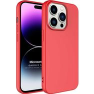 Microsonic Apple iPhone 14 Pro Max Groovy Soft Kırmızı Cep Telefonu Kılıfı