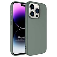 Microsonic Apple iPhone 14 Pro Max Groovy Soft Koyu Yeşil Cep Telefonu Kılıfı