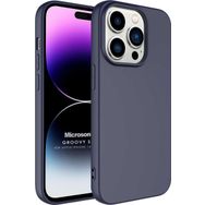 Microsonic Apple iPhone 14 Pro Max Groovy Soft Lacivert Cep Telefonu Kılıfı