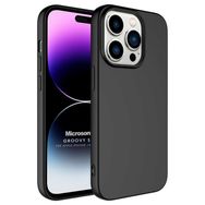 Microsonic Apple iPhone 14 Pro Max Groovy Soft Siyah Cep Telefonu Kılıfı