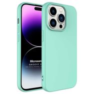 Microsonic Apple iPhone 14 Pro Max Groovy Soft Turkuaz Cep Telefonu Kılıfı