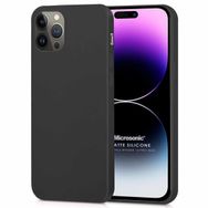 Microsonic Apple iPhone 14 Pro Max Mat Siyah Silikon Cep Telefonu Kılıfı