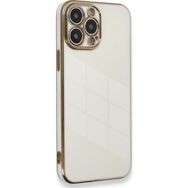 Microsonic Apple iPhone 14 Pro Max Olive Plated Beyaz Cep Telefonu Kılıfı