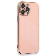 Microsonic Apple iPhone 14 Pro Max Olive Plated Pembe Cep Telefonu Kılıfı