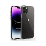 Microsonic Apple iPhone 14 Pro Max Transparent Soft Beyaz Cep Telefonu Kılıfı