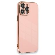 Microsonic Apple iPhone 14 Pro Olive Plated Pembe Cep Telefonu Kılıfı