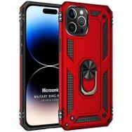 Microsonic Apple iPhone 15 Pro Military Ring Holder Cep Telefonu Kılıfı