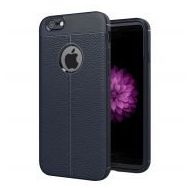 Microsonic Apple İphone 7 Deri Dokulu Silikon Lacivert Cep Telefonu Kılıfı