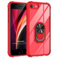 Microsonic Apple iPhone 7 Grande Clear Ring Holder Lacivert Cep Telefonu Kılıfı