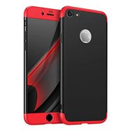 Microsonic Apple iPhone 8 Double Dip 360 Protective Siyah Kırmızı Kılıf
