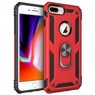 Microsonic Apple iPhone 8 Military Ring Holder Kırmızı Kılıf
