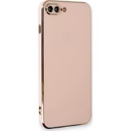Microsonic Apple iPhone 8 Plus Olive Plated Pembe Cep Telefonu Kılıfı