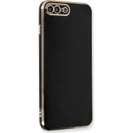 Microsonic Apple iPhone 8 Plus Olive Plated Siyah Cep Telefonu Kılıfı