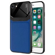 Microsonic Apple iPhone 8 Uniq Leather Lacivert Cep Telefonu Kılıfı