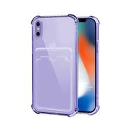 Microsonic Apple iPhone X Card Slot Shock Lila Cep Telefonu Kılıfı