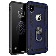 Microsonic Apple iPhone X Military Ring Holder Lacivert Kılıf