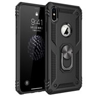 Microsonic Apple iPhone X Military Ring Holder Siyah Kılıf
