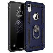 Microsonic Apple iPhone Xr Military Ring Holder Lacivert Kılıf