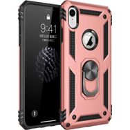 Microsonic Apple iPhone Xr Military Ring Holder Rose Gold Kılıf
