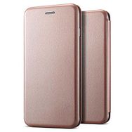 Microsonic Apple iPhone XS 5.8 Ultra Slim Leather Design Flip Cover Rose Gold Kılıf
