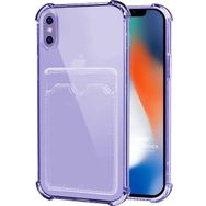 Microsonic Apple iPhone XS Card Slot Shock Lila Cep Telefonu Kılıfı