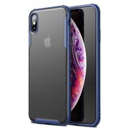Microsonic Apple iPhone XS Max Frosted Frame Lacivert Cep Telefonu Kılıfı