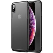 Microsonic Apple iPhone XS Max Frosted Frame Siyah Cep Telefonu Kılıfı